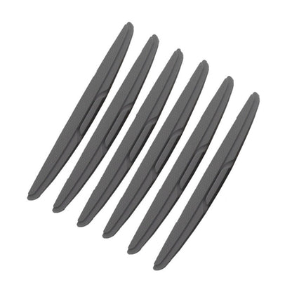 SHANSHI 6pcs /Pack 7755 Car Door Anti-Collision Silicone Strip Bumper Mirror Thickening Decorative Stickers(Black)