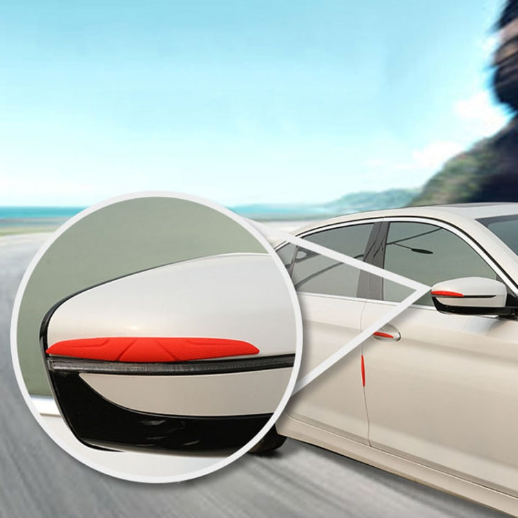 SAHNSHI 4pcs /Pack 7755 Car Door Anti-Collision Silicone Strip Bumper Mirror Thickening Decorative Stickers(Gray)