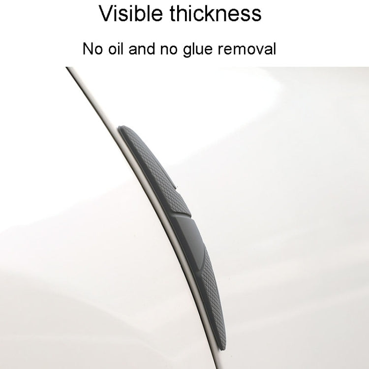 SHANSHI 6pcs /Pack 7753 Car Door Anti-Collision Silicone Strip Bumper Mirror Thickening Decorative Stickers(Red)