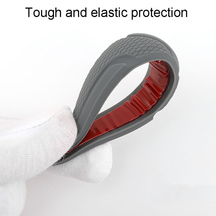 SAHNSHI Lot de 4 bandes de protection en silicone anti-collision pour portière de voiture 7755, rétroviseur, autocollants décoratifs épaissis (noir)