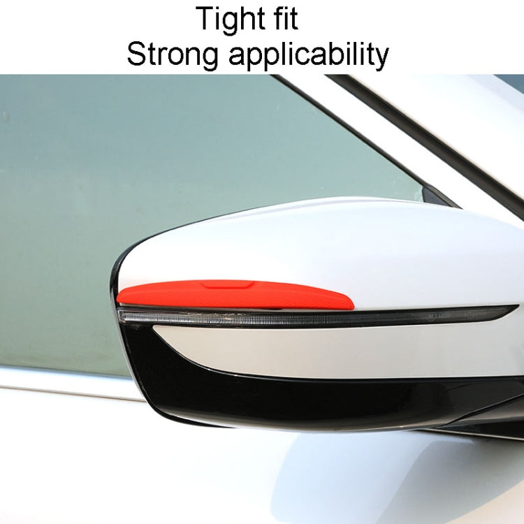 SAHNSHI 4pcs /Pack 7755 Car Door Anti-Collision Silicone Strip Bumper Mirror Thickening Decorative Stickers(Gray)