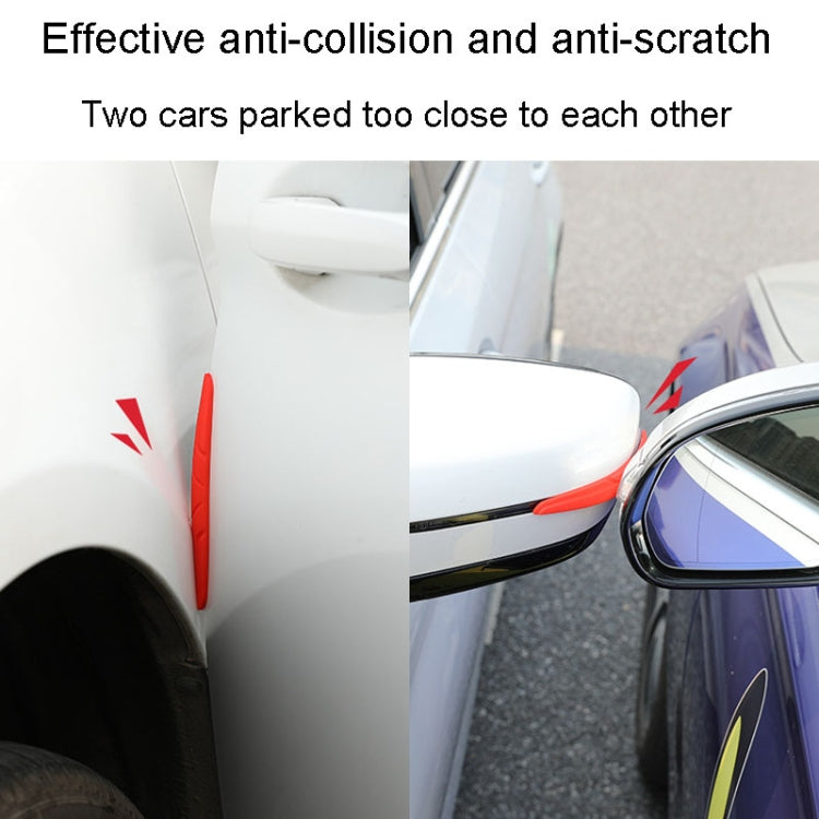 SAHNSHI Lot de 4 bandes de protection en silicone anti-collision pour portière de voiture 7755, rétroviseur, autocollants décoratifs épaissis (noir)