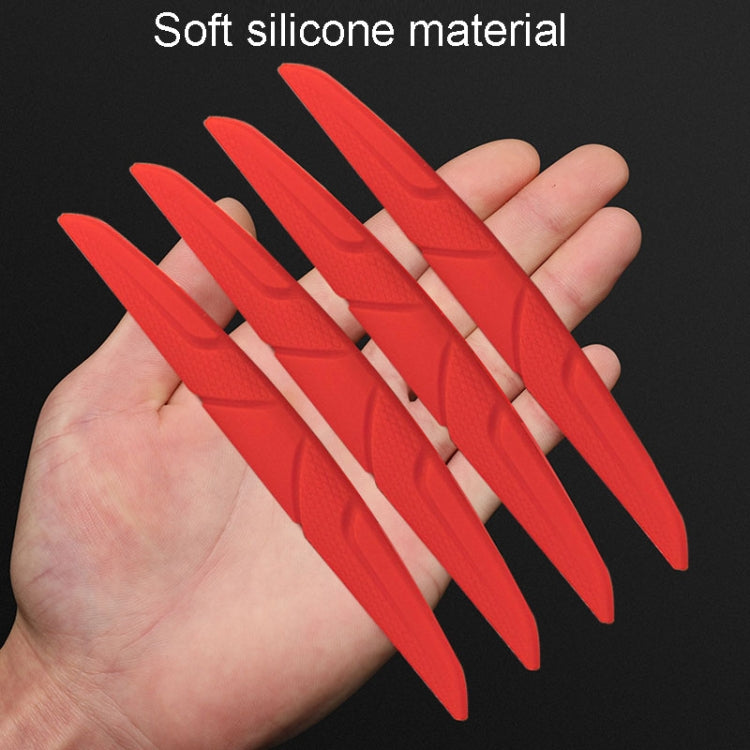 SAHNSHI Lot de 4 bandes de protection en silicone anti-collision pour portière de voiture 7755, rétroviseur, autocollants décoratifs épaissis (noir)