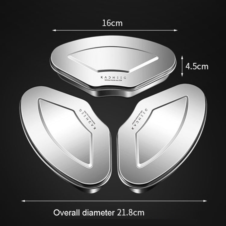 Kacheeg Stainless Steel Fan-Shaped Steamer Tray Household Childrens Supplementary Food Steampak, Specification: Large Steamed Box+Cover