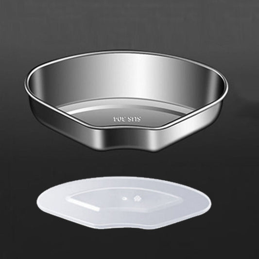 Kacheeg Stainless Steel Fan-Shaped Steamer Tray Household Childrens Supplementary Food Steampak, Specification: Medium Steamed Box+PP Cover