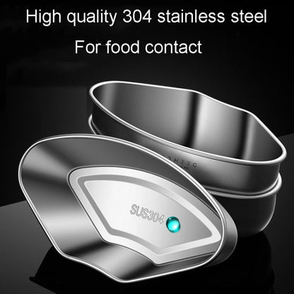 Kacheeg Stainless Steel Fan-Shaped Steamer Tray Household Childrens Supplementary Food Steampak, Specification: Large Steamed Box+Cover