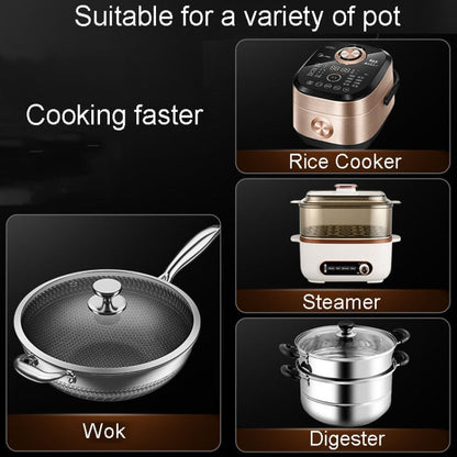 Kacheeg Stainless Steel Fan-Shaped Steamer Tray Household Childrens Supplementary Food Steampak, Specification: Large Steamed Box+Cover