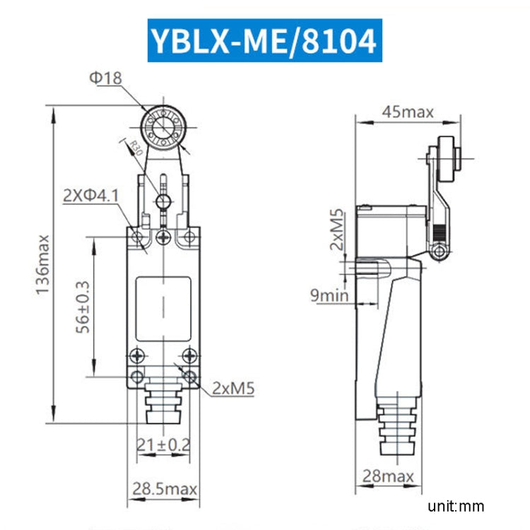 CHNT YBLX-ME8104 Interrupteurs de fin de course micro-interrupteurs à réinitialisation automatique