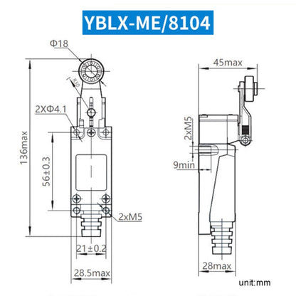 CHNT YBLX-ME8104 Interrupteurs de fin de course micro-interrupteurs à réinitialisation automatique