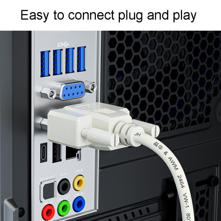 JINGHUA B110 Male To Female DB Cable RS232 Serial COM Cord Printer Device Connection Line, Size: 10m(Beige)