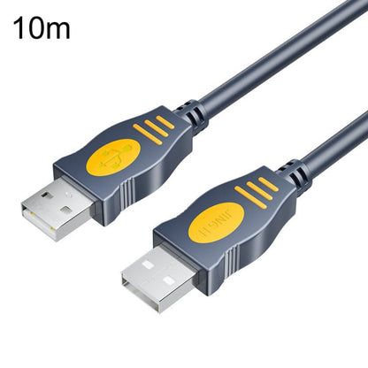 Câble de données en cuivre mâle-mâle USB2.0 JINGHUA U110 avec anneau magnétique, taille : 10 m (gris)