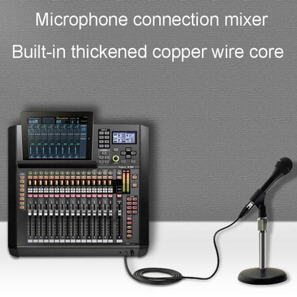 JINGHUA 6.5 Male To Female XLR Audio Cable 6.35 Three Core Balanced Microphone Mixer, Size: 3m(Black)