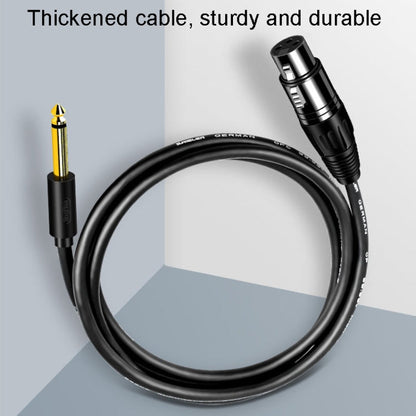 JINGHUA 6.5 Male To Female XLR Audio Cable 6.35 Three Core Balanced Microphone Mixer, Size: 3m(Black)