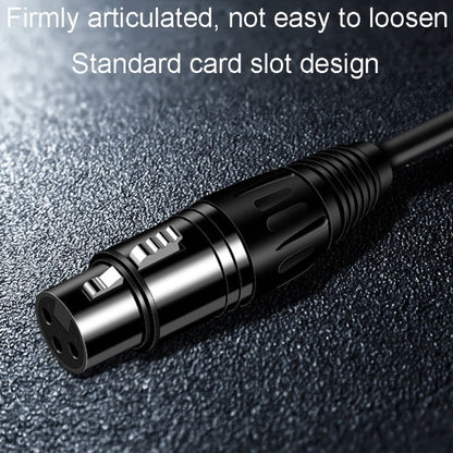 JINGHUA 6.5 Male To Female XLR Audio Cable 6.35 Three Core Balanced Microphone Mixer, Size: 5m(Black)