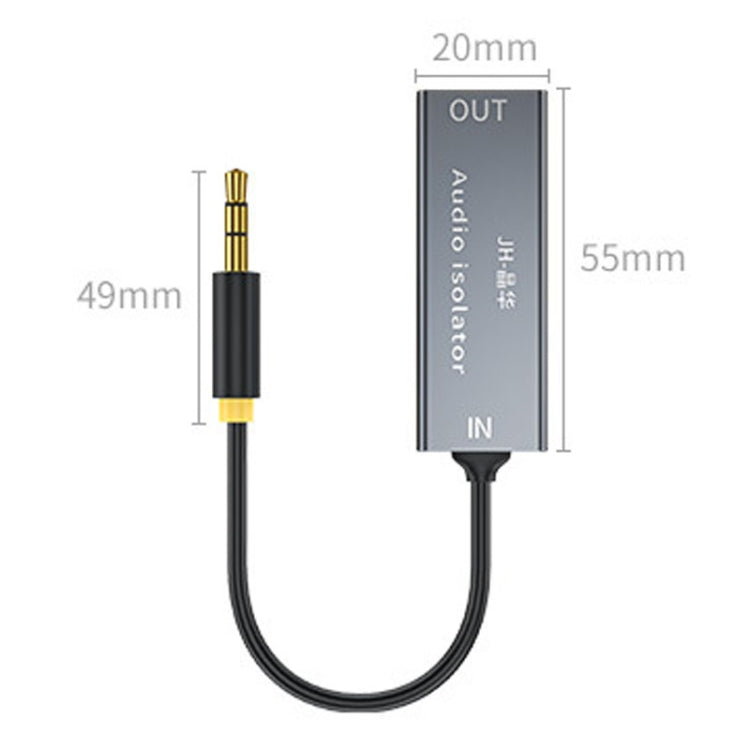 JINGHUA Z100 3.5mm Audio Isolator Car AUX Noise Reduction And Anti-Interference Sound Filtering(Black Gray)