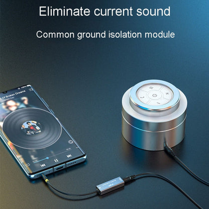 JINGHUA Z100 3.5mm Audio Isolator Car AUX Noise Reduction And Anti-Interference Sound Filtering(Black Gray)