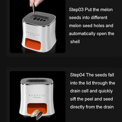 Kacheeg Machine Électrique Automatique pour Peler et Décortiquer les Graines de Melon (Bleu)