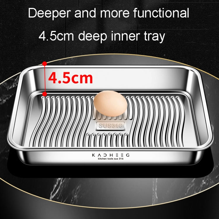 Kacheeg Refrigerator Dumpling Storage Box Home Use Wonton Freezer Organizer, Style: 316 Steel
