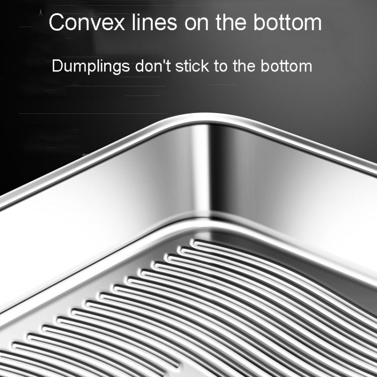 Kacheeg Refrigerator Dumpling Storage Box Home Use Wonton Freezer Organizer, Style: 316 Steel