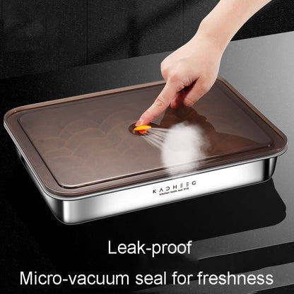 Kacheeg Refrigerator Dumpling Storage Box Home Use Wonton Freezer Organizer, Style: 316 Steel