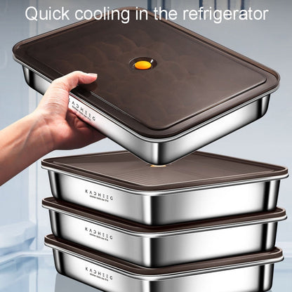 Kacheeg Refrigerator Dumpling Storage Box Home Use Wonton Freezer Organizer, Style: 316 Steel