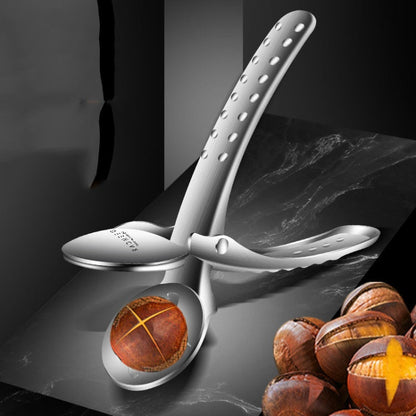 Kacheeg 304 Stainless Steel Chestnut Opener Cross Opening Chestnut Shelling Peeler With 2 Steel Fingers, Style: Spring Model