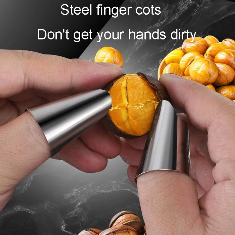 Kacheeg 304 Stainless Steel Chestnut Opener Cross Opening Chestnut Shelling Peeler With 2 Steel Fingers, Style: Spring Model