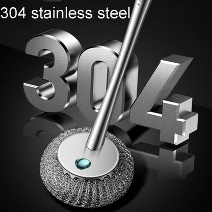 Kacheeg 304 Stainless Steel Pot Brush Kitchen Cleaning And Dishwashing Tools, Style: Long