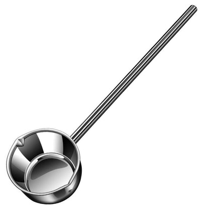 Kacheeg Stainless Steel Hot Oil Skillet Kitchen Small Oil Pouring Spoon, Style: 316 Triple Layer Steel