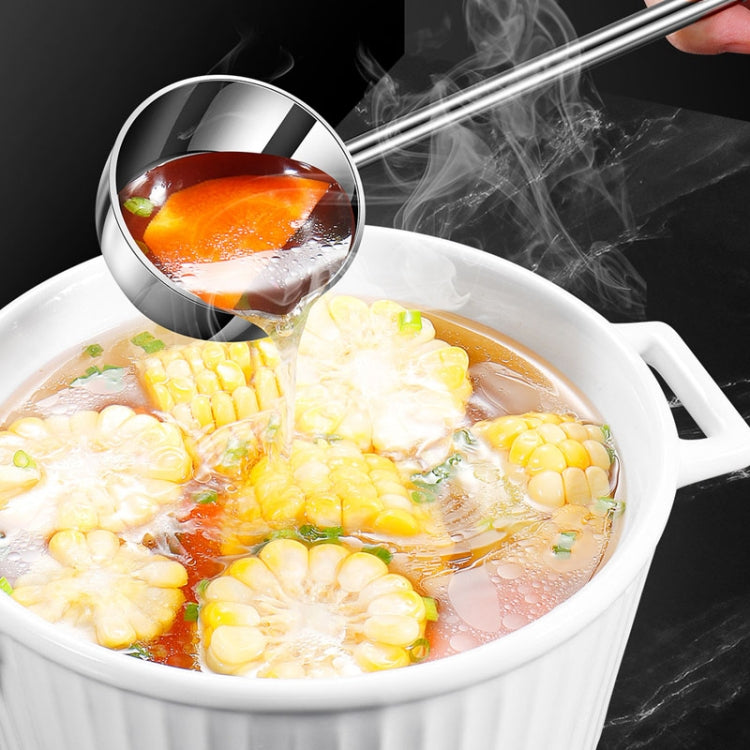 Kacheeg Stainless Steel Hot Oil Skillet Kitchen Small Oil Pouring Spoon, Style: 316 Triple Layer Steel