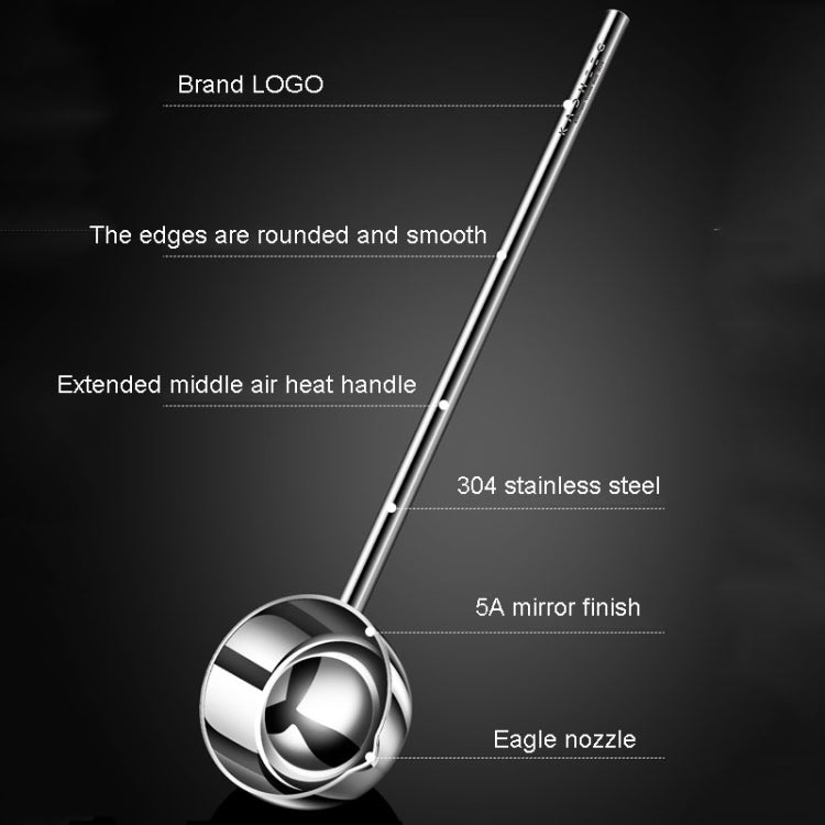 Kacheeg Stainless Steel Hot Oil Skillet Kitchen Small Oil Pouring Spoon, Style: 316 Triple Layer Steel
