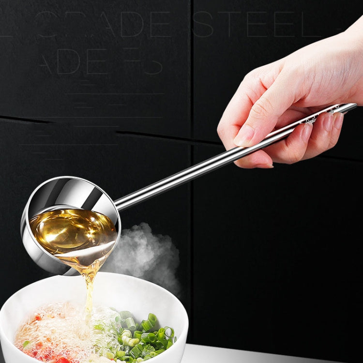 Kacheeg Stainless Steel Hot Oil Skillet Kitchen Small Oil Pouring Spoon, Style: 316 Triple Layer Steel