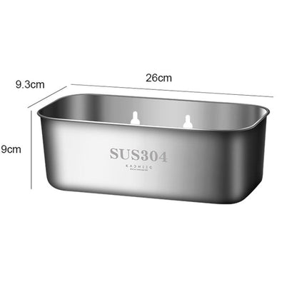 Kacheeg Food Residue Filtering And Drainage Rack For Tanks Sink Storage Trash Shelf, Style: Extended Silver