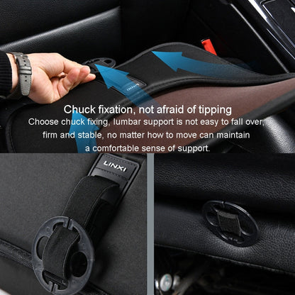 LINXICP 3 In 1 Car Seat Lumbar Cushion Summer Special Memory Foam Breathable Car Back Pad(Gray)