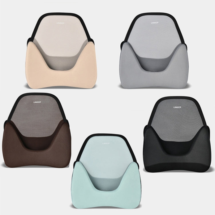 LINXICP 3 In 1 Car Seat Lumbar Cushion Summer Special Memory Foam Breathable Car Back Pad(Gray)