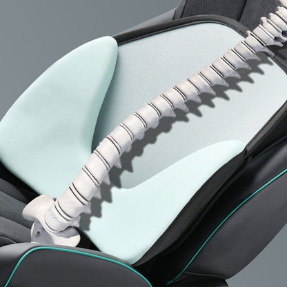 LINXICP 3 In 1 Car Seat Lumbar Cushion Summer Special Memory Foam Breathable Car Back Pad(Black)