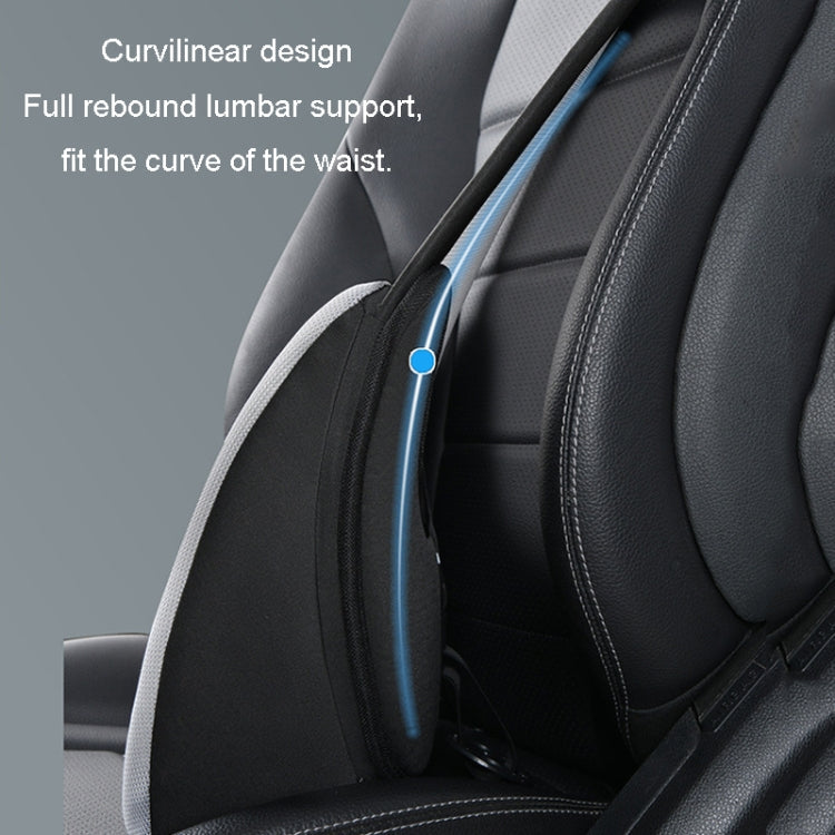 LINXICP 3 In 1 Car Seat Lumbar Cushion Summer Special Memory Foam Breathable Car Back Pad(Gray)