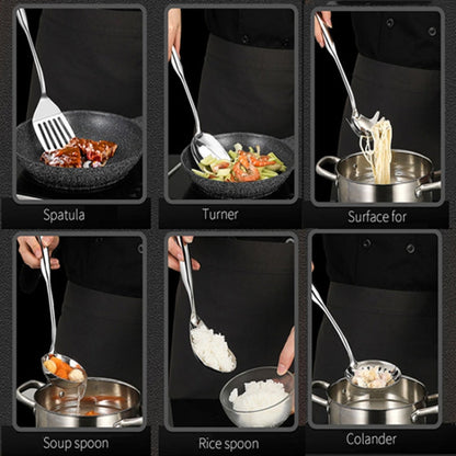 Kacheeg Household Stainless Steel Spatula Kitchenware Kitchen Cooking Tools, Style: Rice Spoon