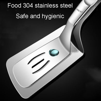 Kacheeg Stainless Steel Fish Spatula With Lock Kitchen Grill Scoop Steak Scraper Food Holder(Silver Gray)