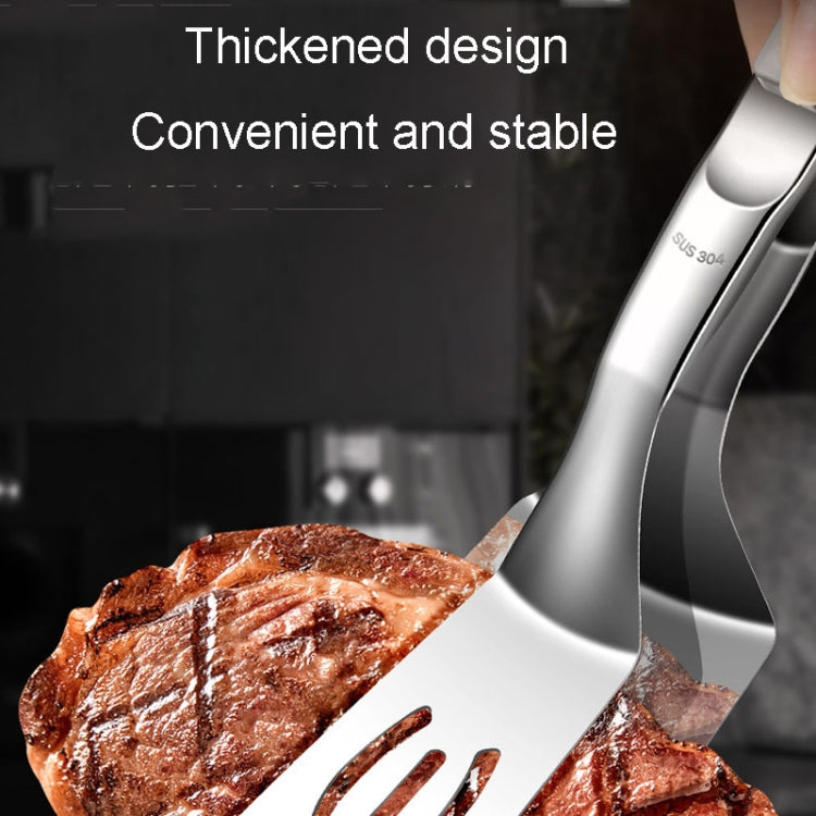 Kacheeg Stainless Steel Fish Spatula With Lock Kitchen Grill Scoop Steak Scraper Food Holder(Silver Gray)