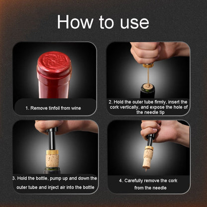 Kacheeg Pneumatic Wine Bottle Opener Household Portable Bottle Launcher(Light Gold)