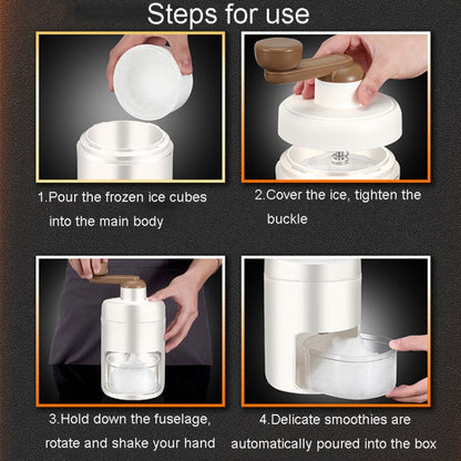 Kacheeg Small Home Ice Shaving Machine Hand-Cranked Ice Crusher, Model: Ice Shaver+Frozen Mold