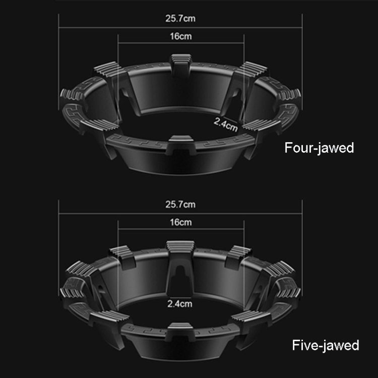 Kacheeg Household Gas Stove Gathering Fire Energy Saving Cover Kitchen Non-Slip Windscreen, Model: Four-Jawed