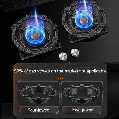 Kacheeg Household Gas Stove Gathering Fire Energy Saving Cover Kitchen Non-Slip Windscreen, Model: Four-Jawed