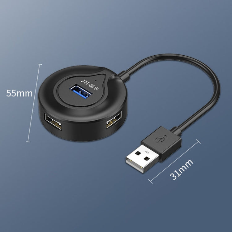 JINGHUA N62 USB2.0 4-Port Splitter One To Four HUB Extension Connector, Model: 1m Black