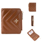 Baellerry N2401 PU Leather Short Wallet with Multiple Card Slots Cross Flower Zipper Coin Purse(Brown)