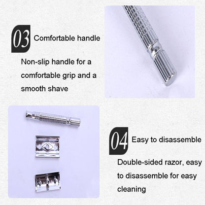Junjie Shaving And Beard Razor Stand Old Style Double Sided Manual Shaver