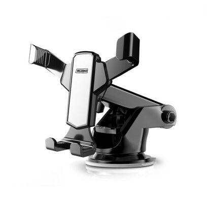 MCZBAO Car Gravity Cell Phone Holder Automotive Multifunctional Mirror Telescopic Navigation Mount, Size: Suction Cup(Silver)