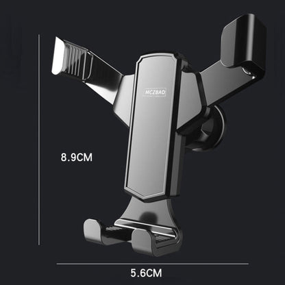 MCZBAO Car Gravity Cell Phone Holder Automotive Multifunctional Mirror Telescopic Navigation Mount, Size: Suction Cup(Silver)