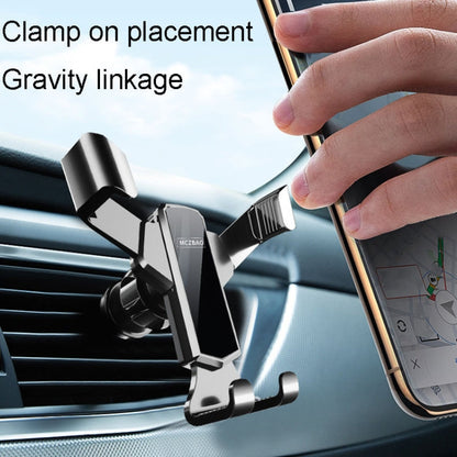 MCZBAO Car Gravity Cell Phone Holder Automotive Multifunctional Mirror Telescopic Navigation Mount, Size: Suction Cup(Silver)